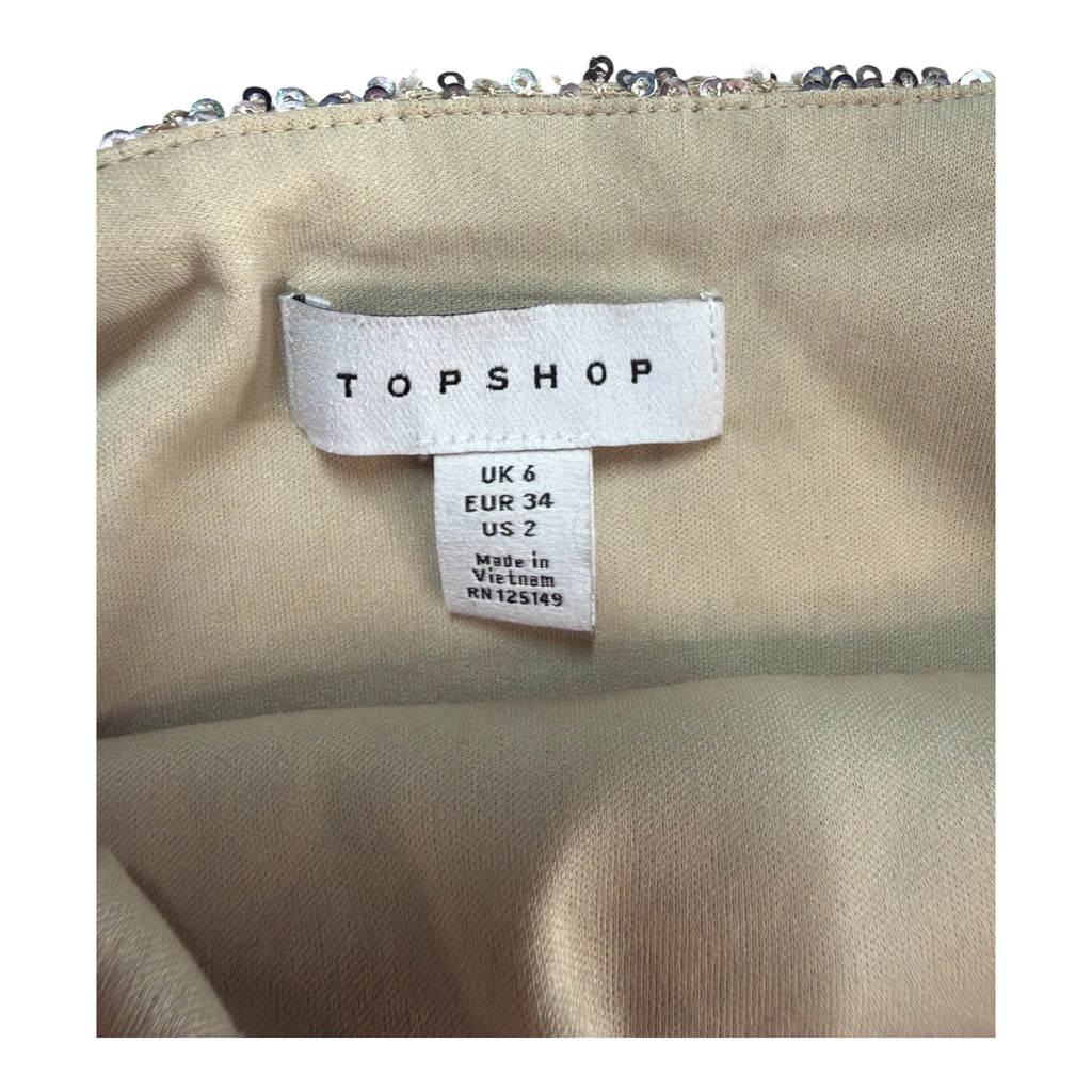 TOPSHOP sequin mini dress 34