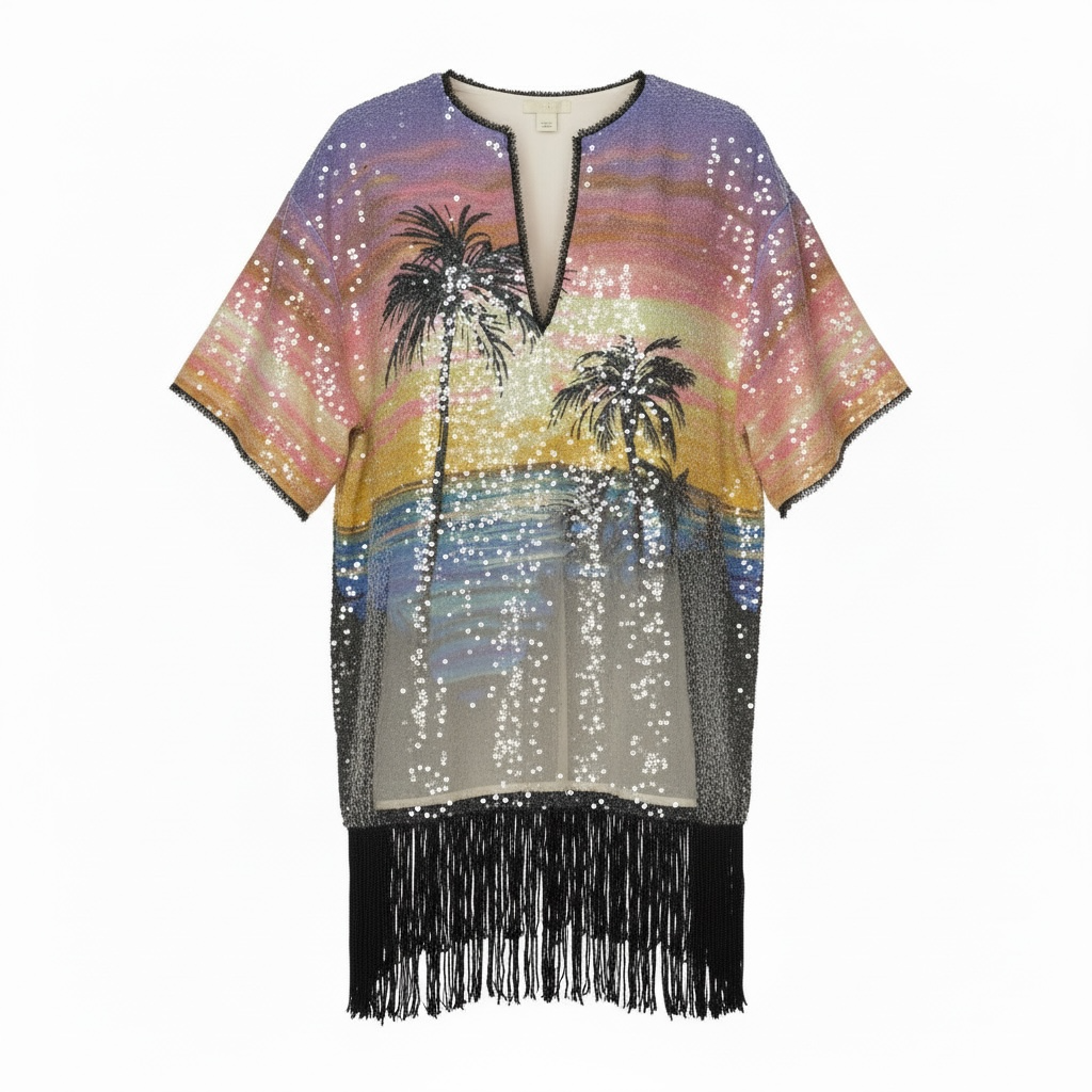 H&M cekinowa sukienka/tunika M/L