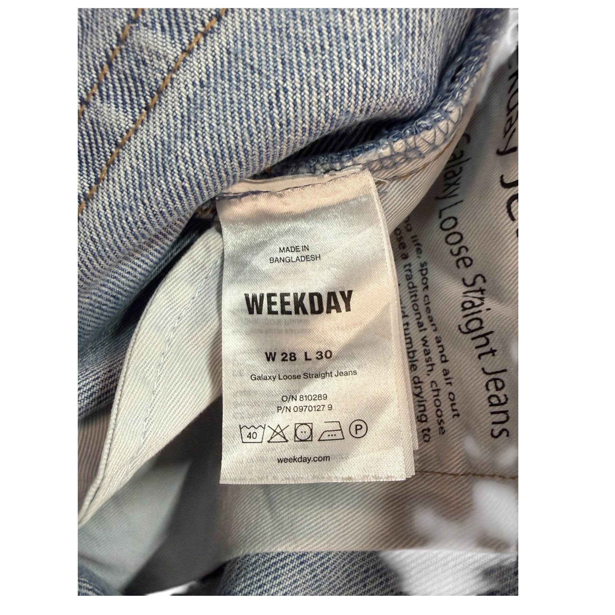 WEEKDAY galaxy loose straight jeans W28L30