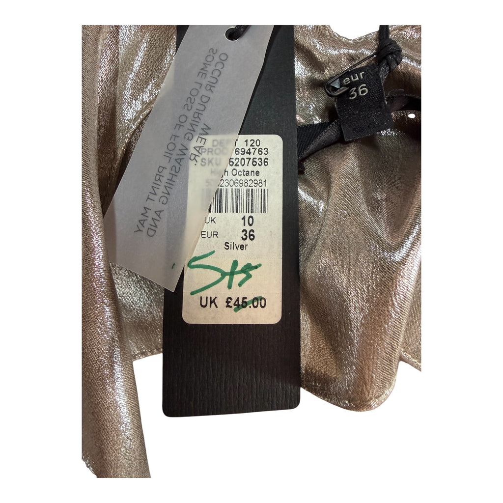 RIVER ISLAND metallic jumpsuit 10/36 new