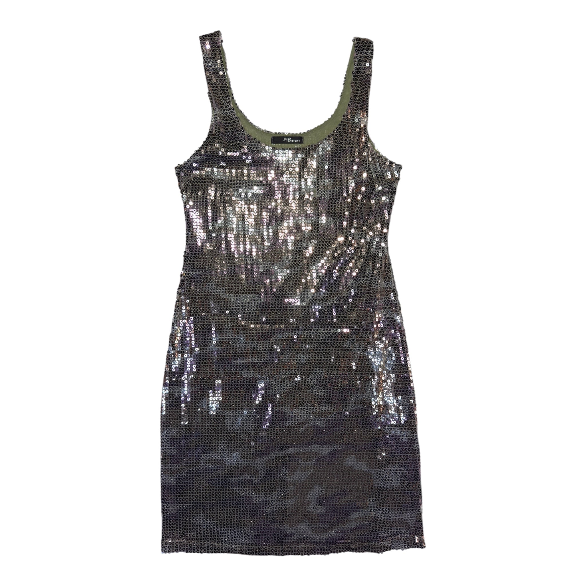 JANE NORMAN sukienka cekinowa moro 12UK