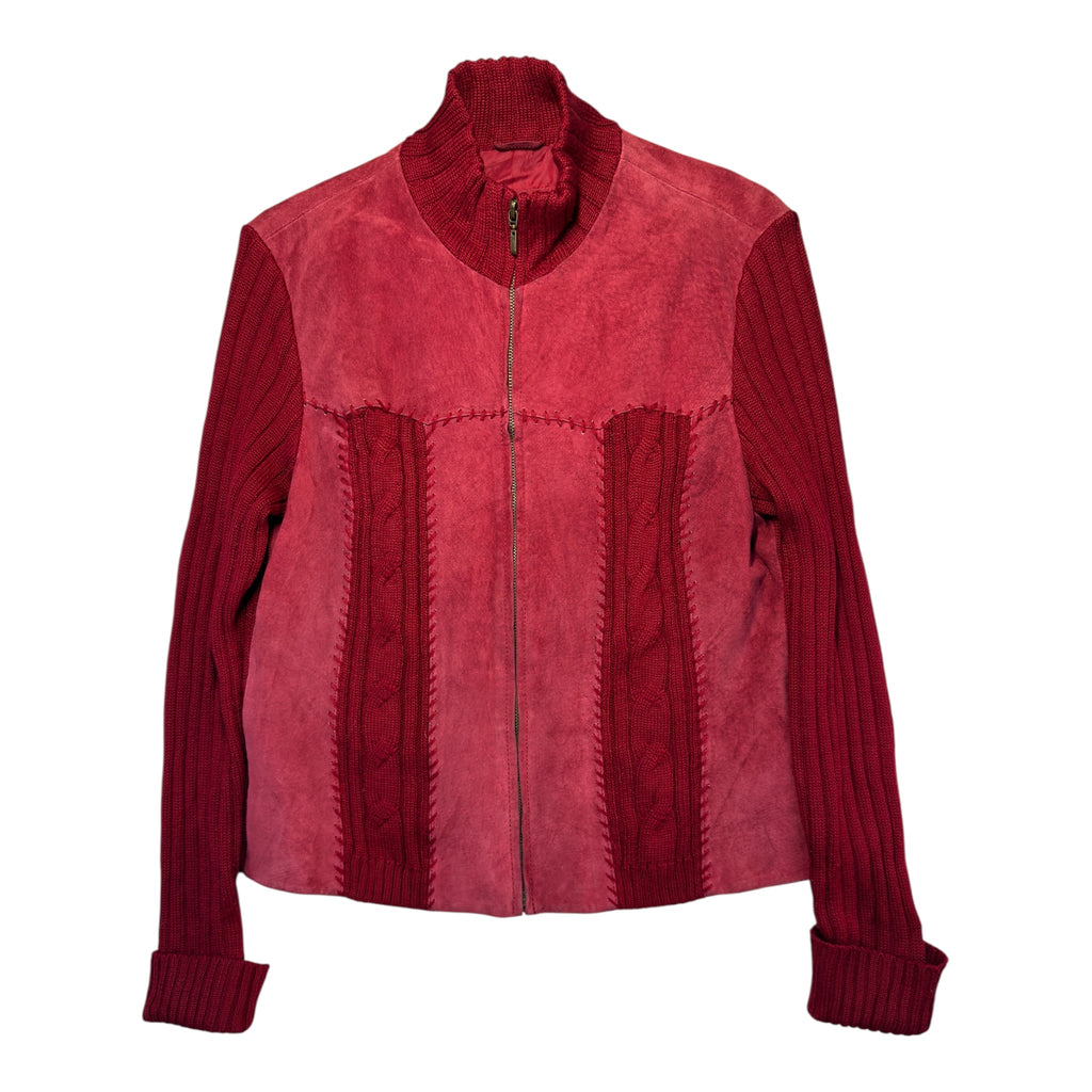 COLDWATER CREEK sweter - skóra i wełna