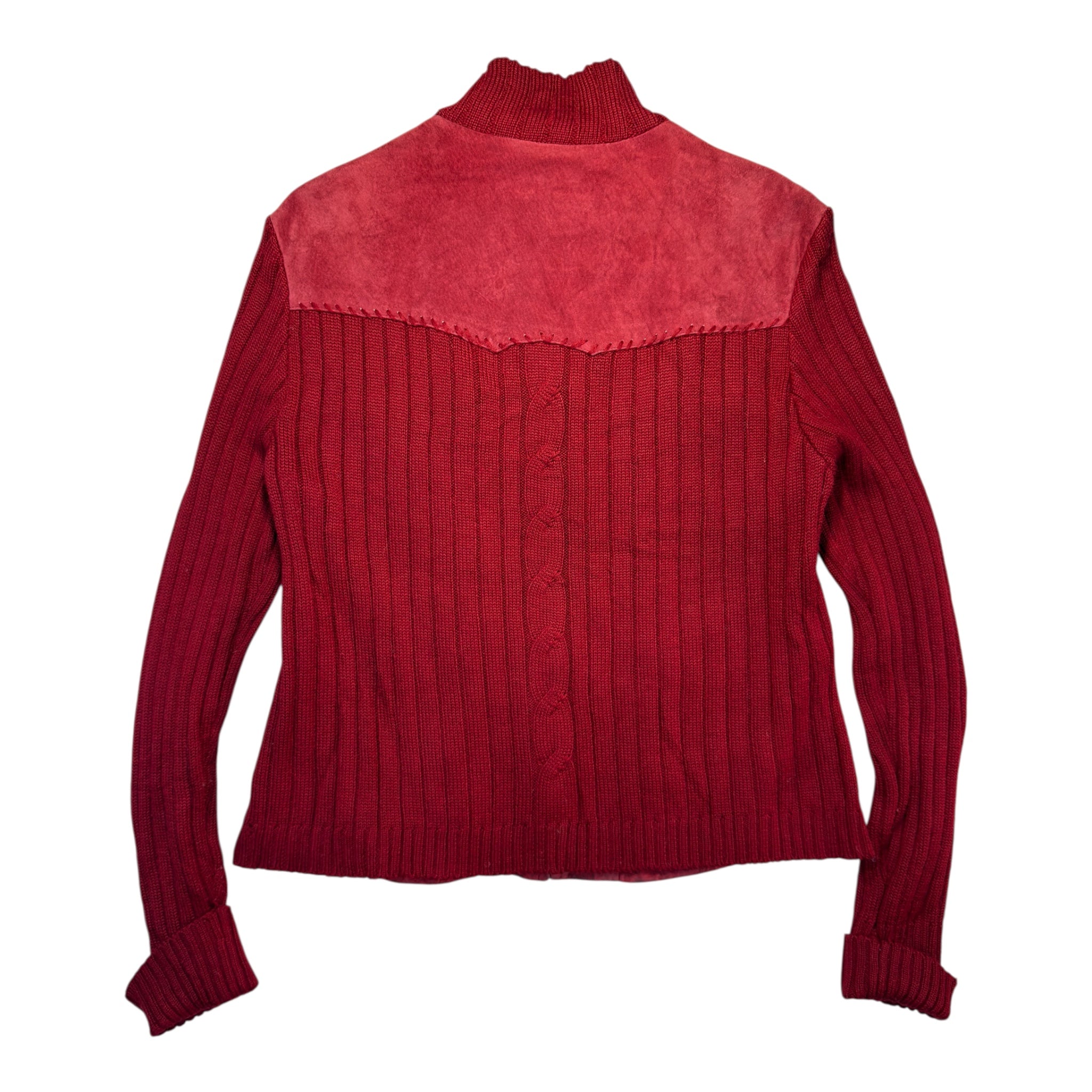 COLDWATER CREEK sweter - skóra i wełna