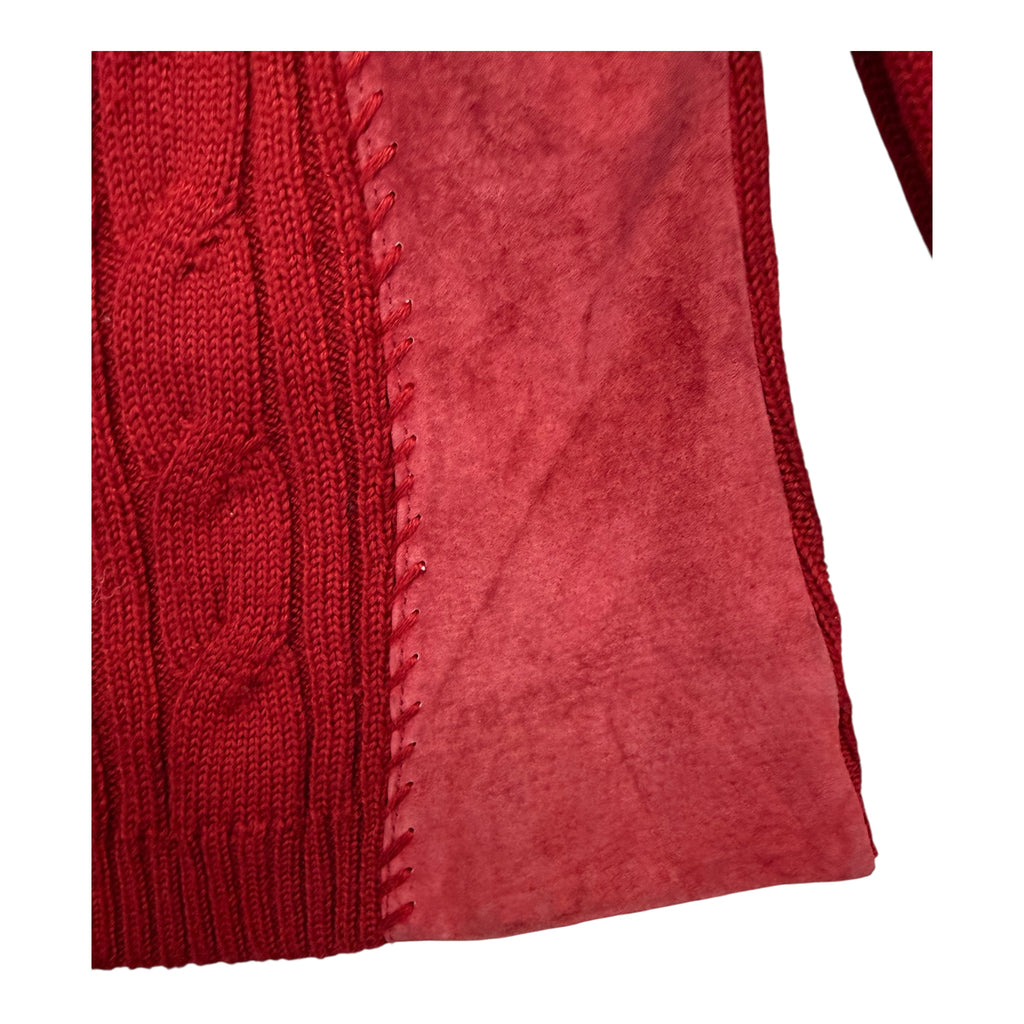 COLDWATER CREEK sweter - skóra i wełna