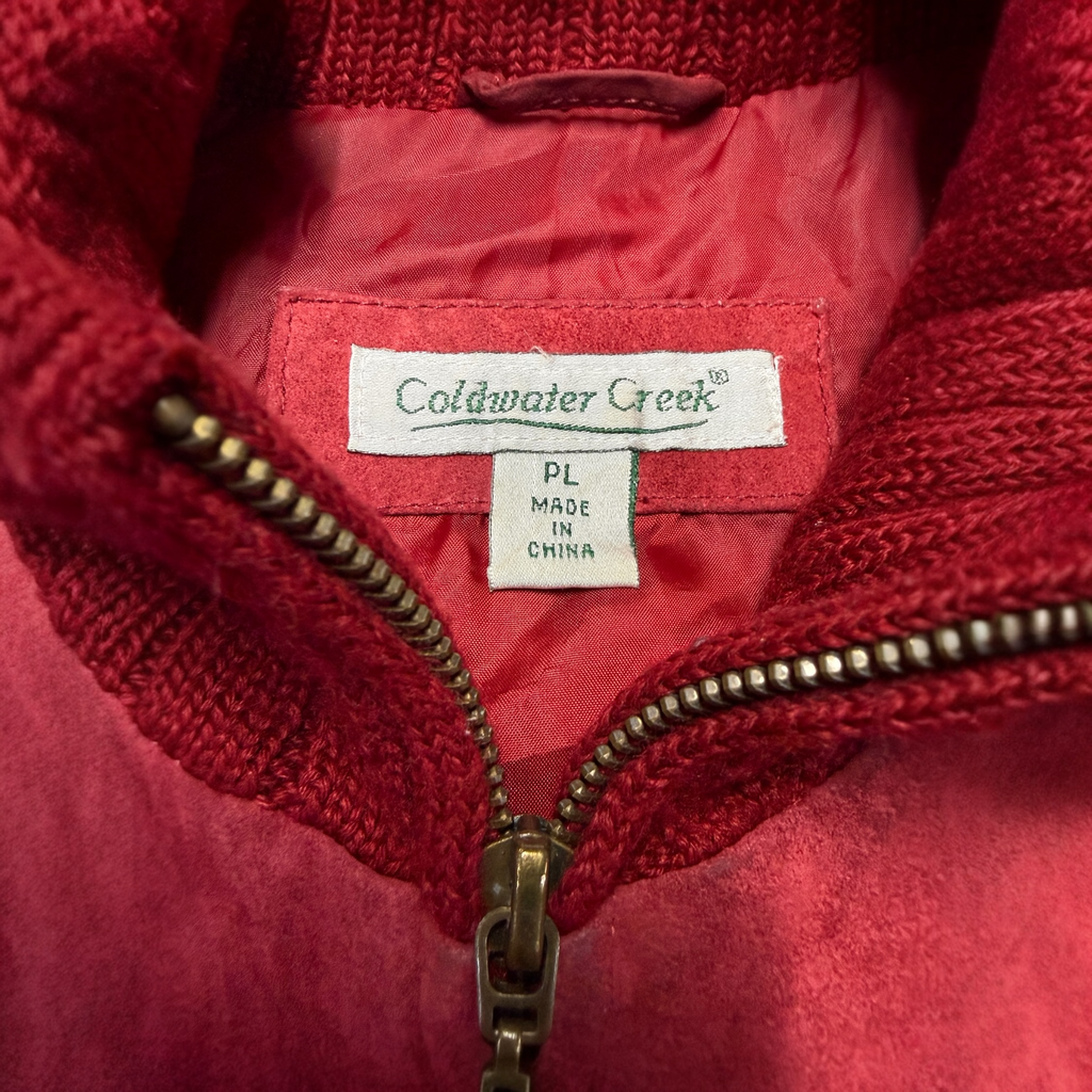 COLDWATER CREEK sweter - skóra i wełna