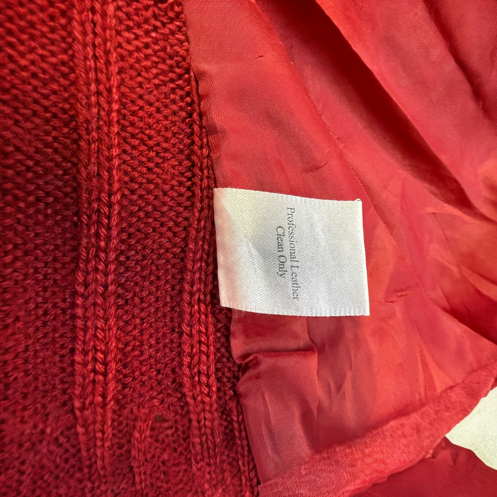 COLDWATER CREEK sweter - skóra i wełna