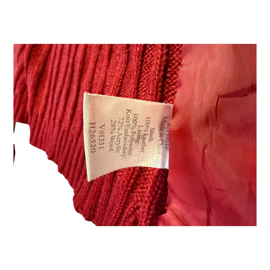 COLDWATER CREEK sweter - skóra i wełna