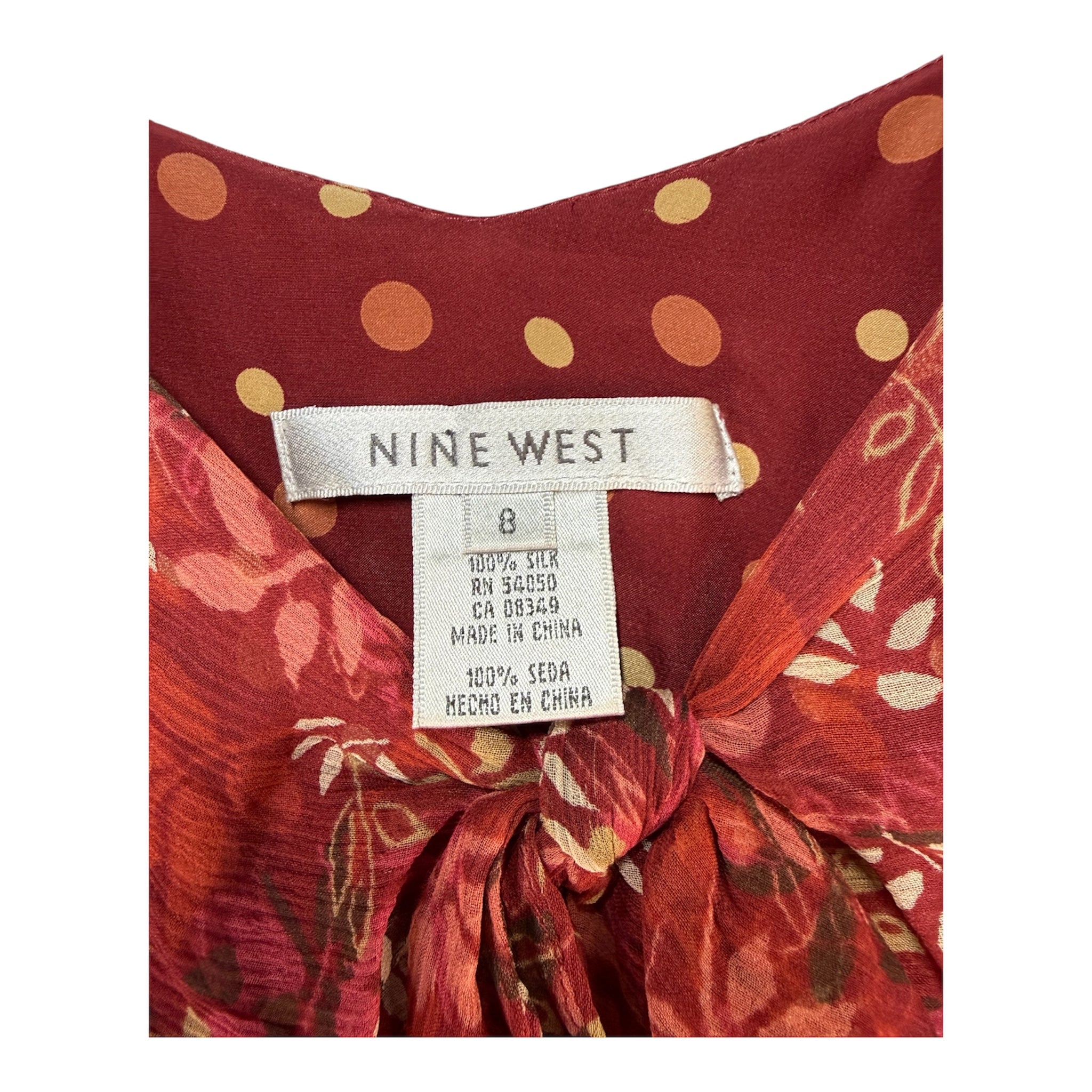 NINE WEST sukienka 100% jedwab