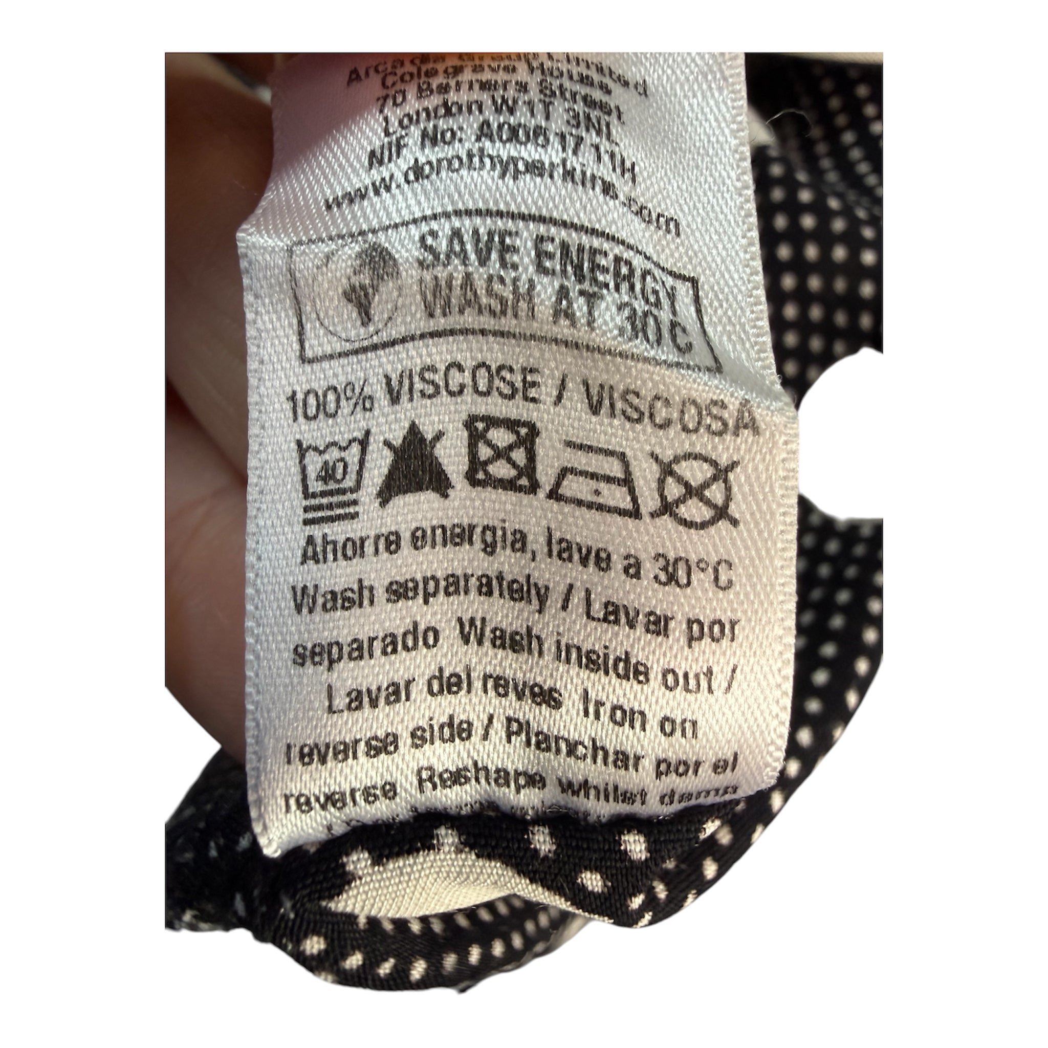 DOROTHY PERKINS sukienka mini 38 100% WISKOZA