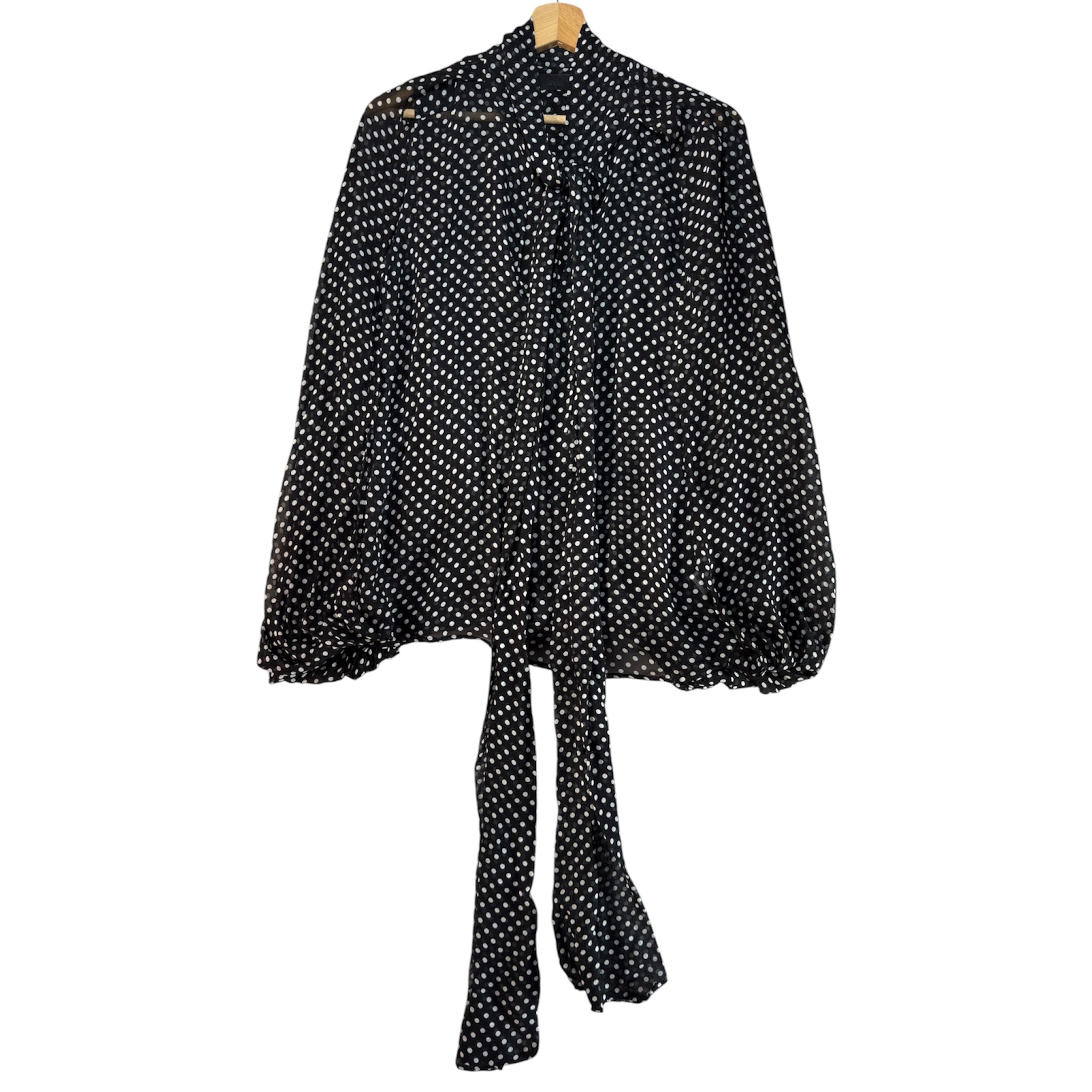 ZARA ZW Collection Cape Blouse S 100% VISCOSE